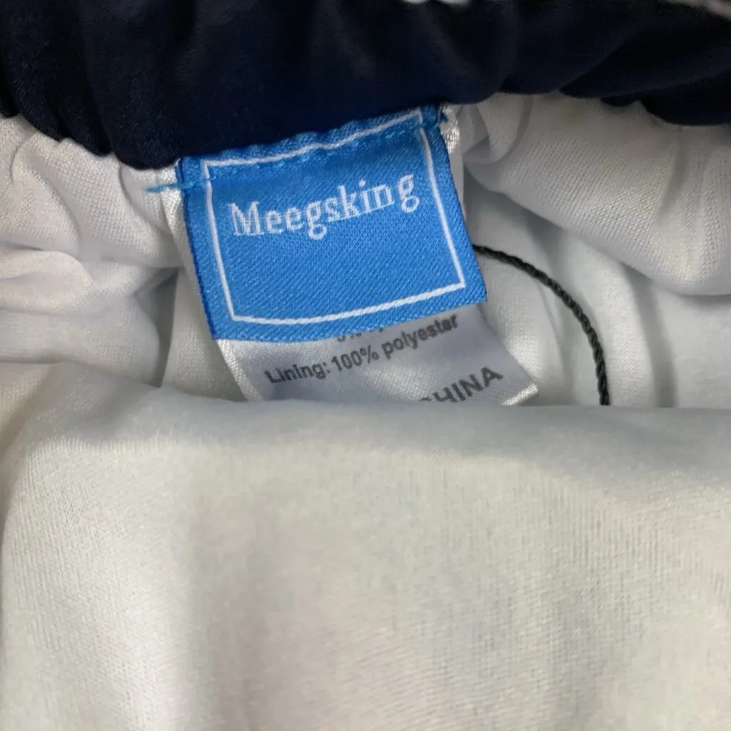 Meegsking Blue Whale Print Swim Shorts XXL Drawstring Quick Dry Beach‎ Shorts Size undefined - Image 3