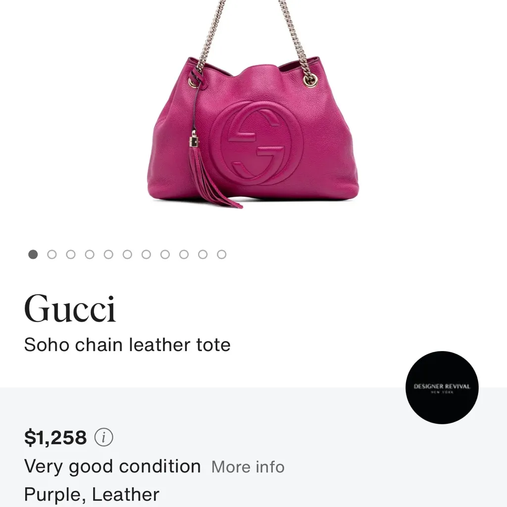 Gucci  soho chain leather tote - Image 16