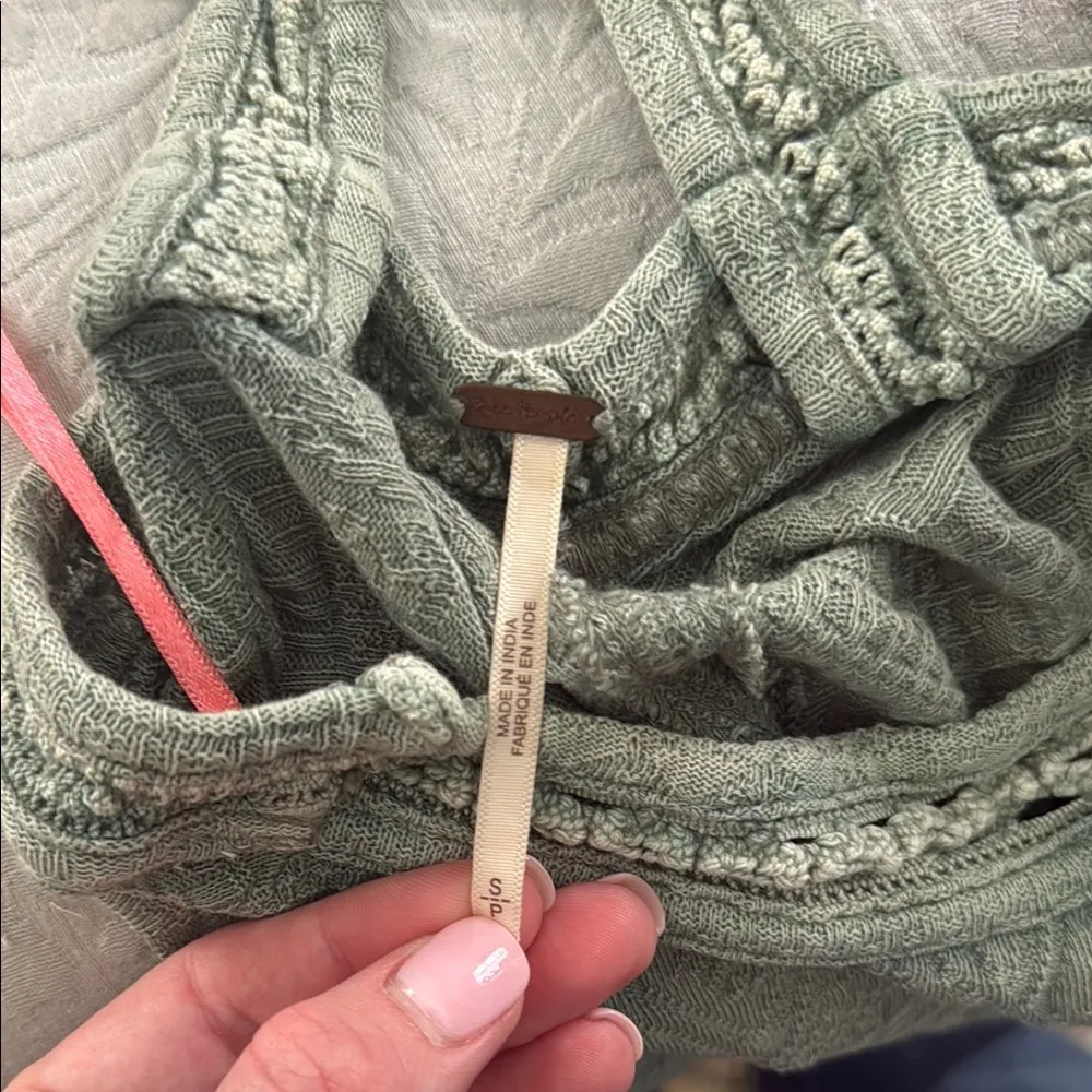 Free People Green Halter Tank Top - Image 2