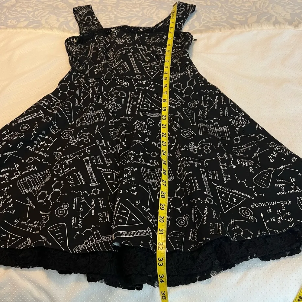Hot Topic Science Chemistry Fit and Flare Dress Woman’s size Small Lace Up Back - Image 10