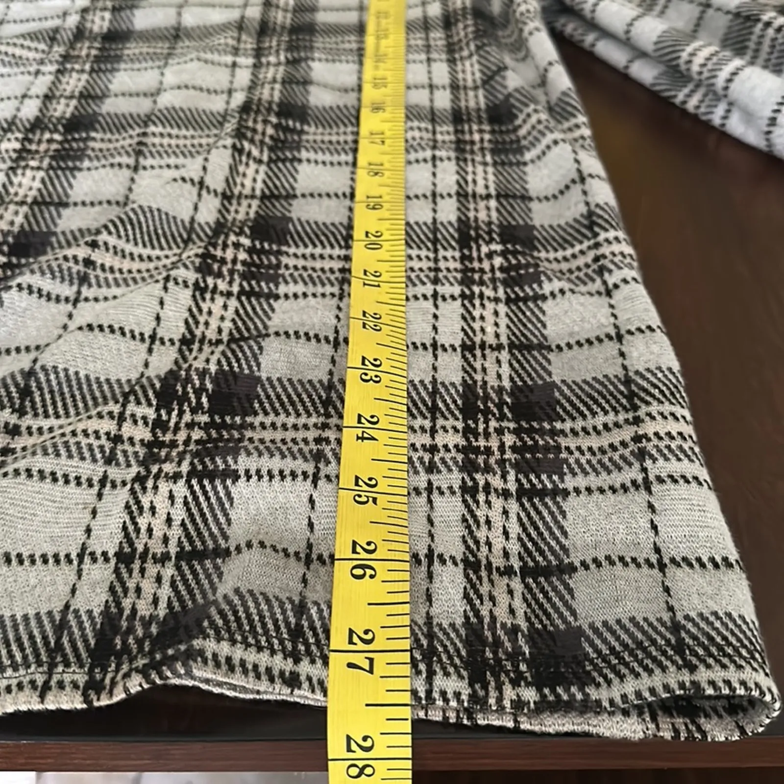 Torrid  00 Women’s Black &‎ Ivory Plaid Drape Jacket Size Medium - Image 12