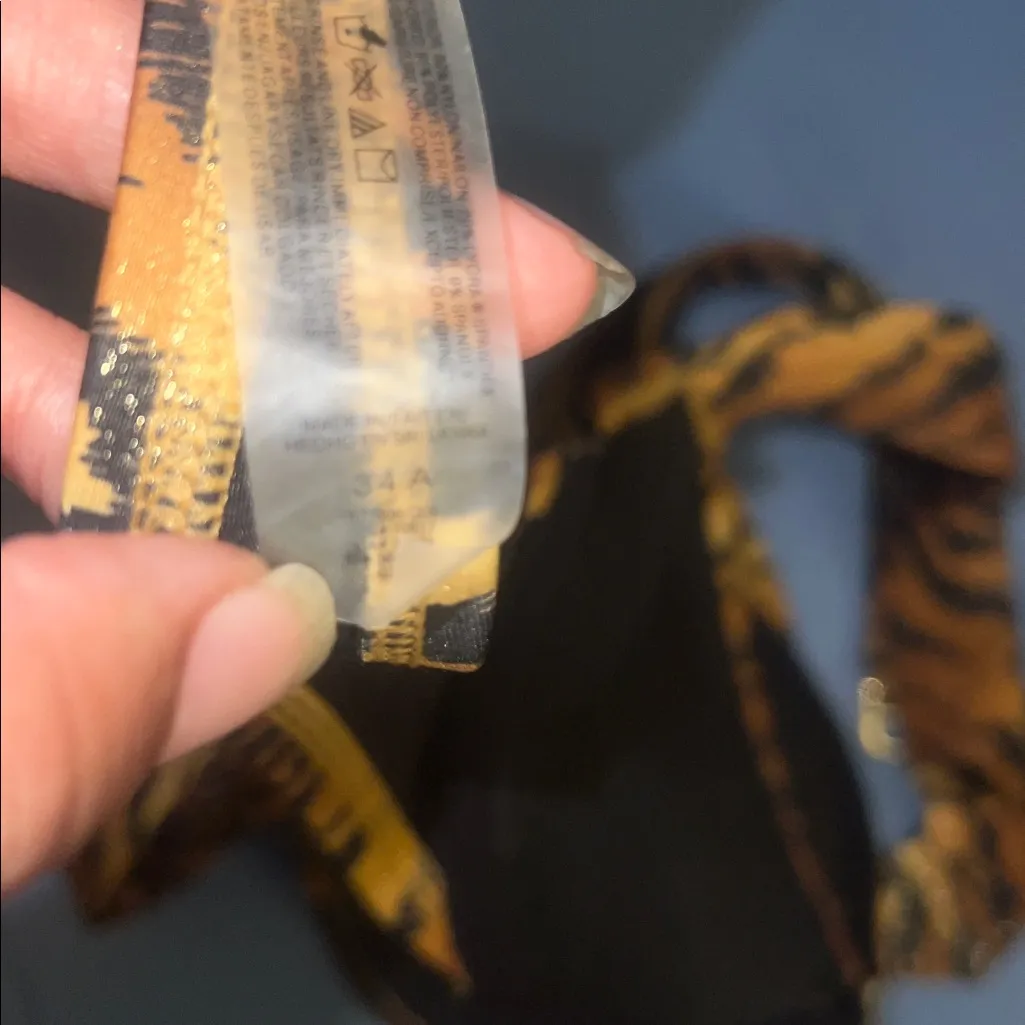 Victoria’s Secret Bombshell Animal Print Tiger Halter Bikini Top adds 2 cups 34A - Image 10