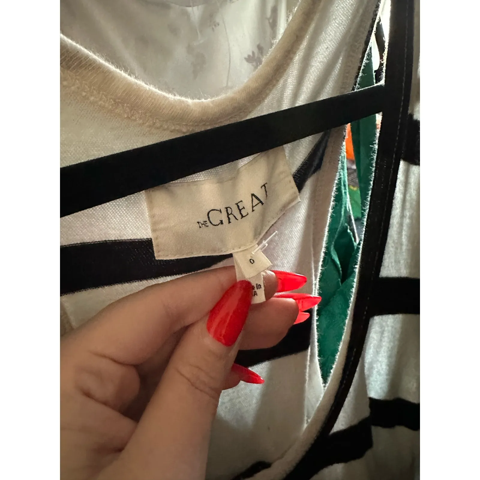 The Great Stripe Scoop Neck Racerback Midi Dress Black White Size 0 - Image 3