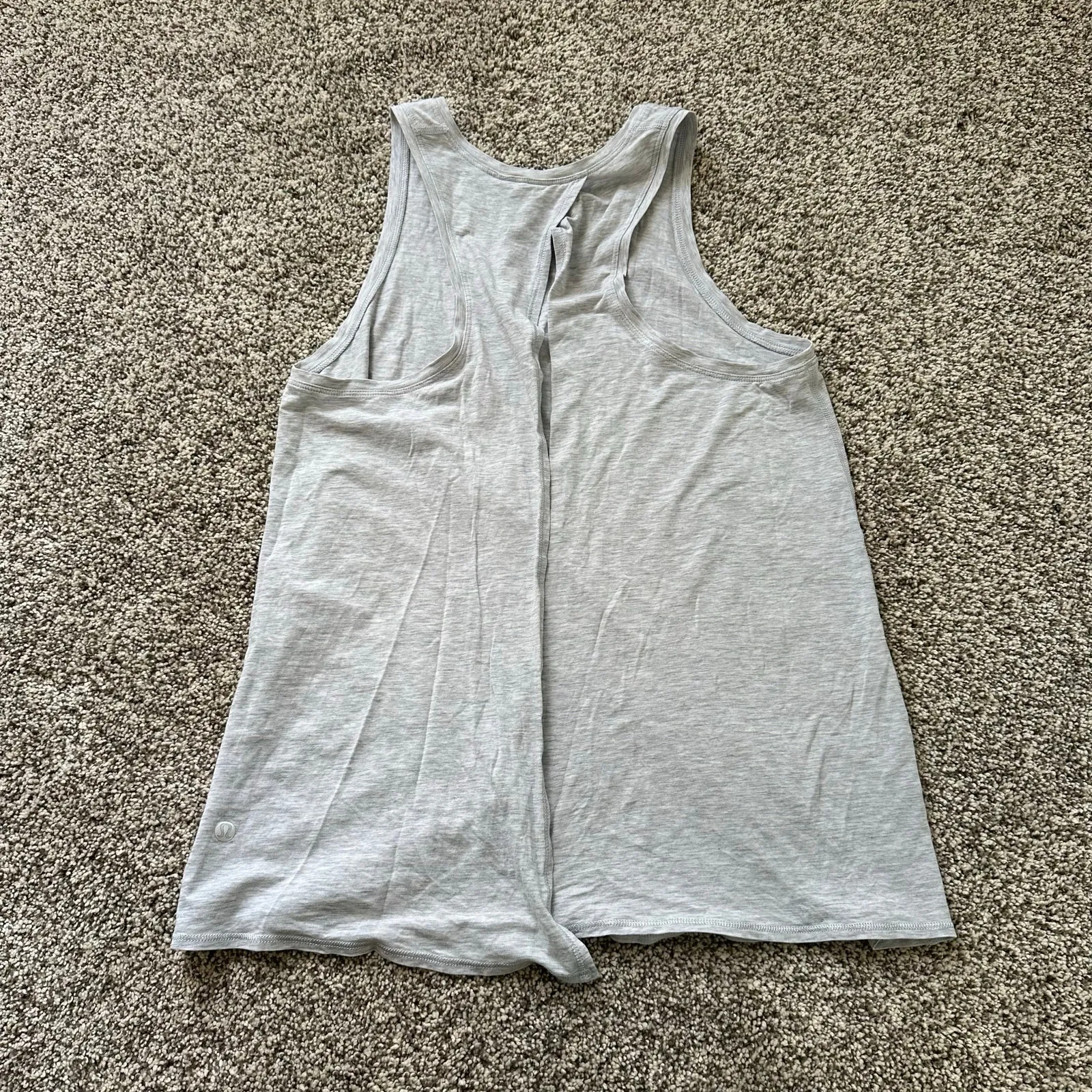 Lululemon light heather gray open-back sleeveless tank top - Image 7