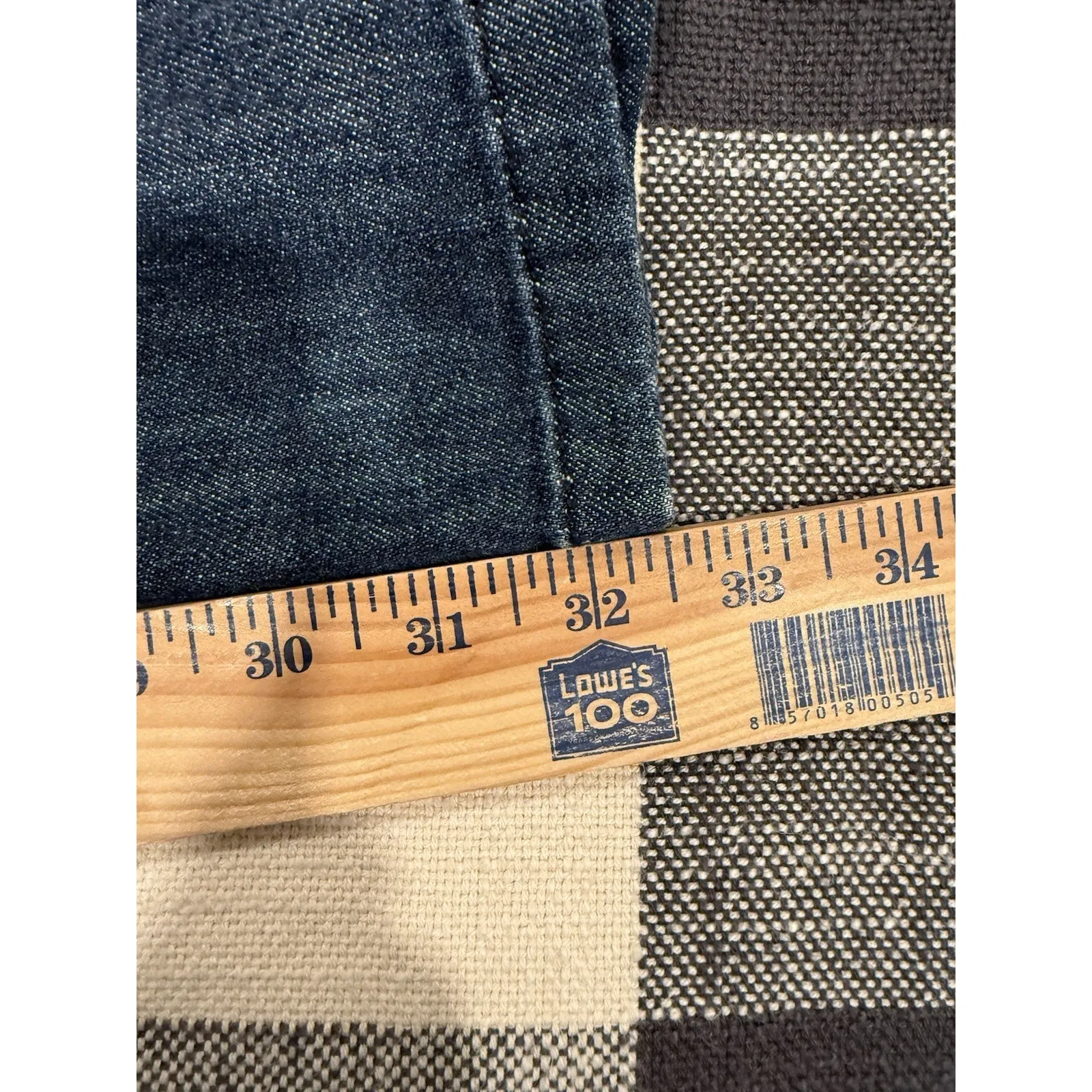 St. John Sport Jeans 14 Blue Cropped Wide Leg High Rise Velvet Accents USA Made - Image 13