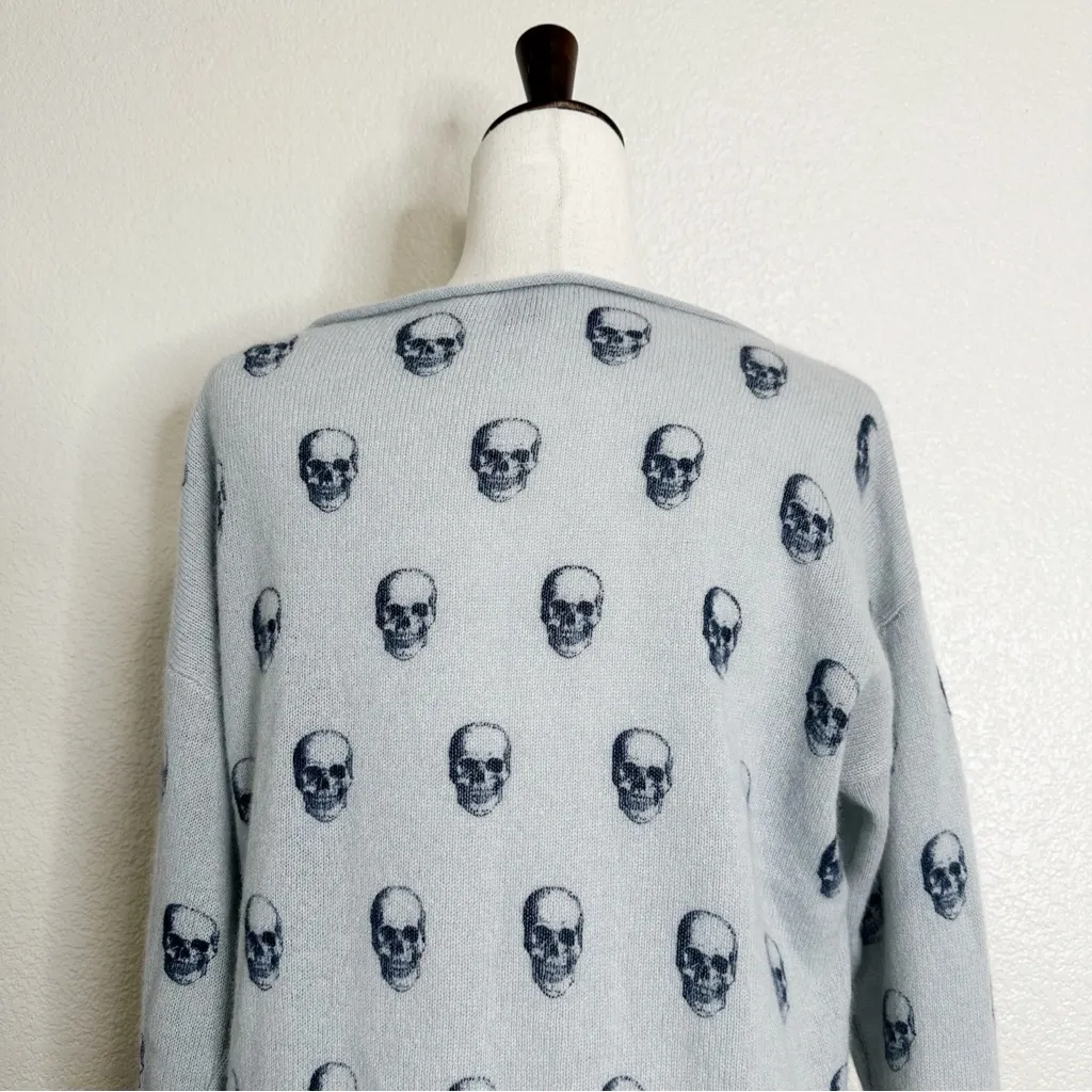 Skull Cashmere Gemma Dropped Shoulder Oversized Sweater, Sz Small - Image 10