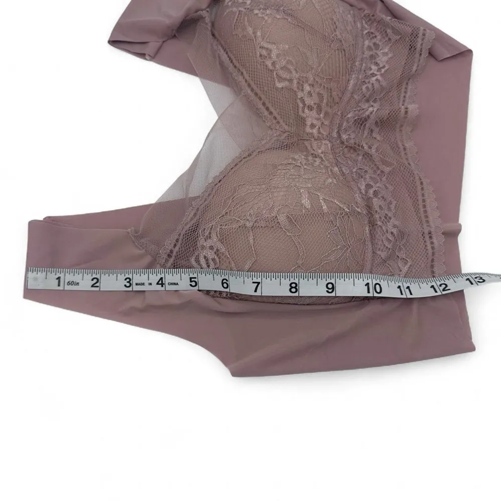 Unbranded Mauve Beige Seamless Wireless Lightly Padded Bra Bralette size 2XL Pink - Image 5