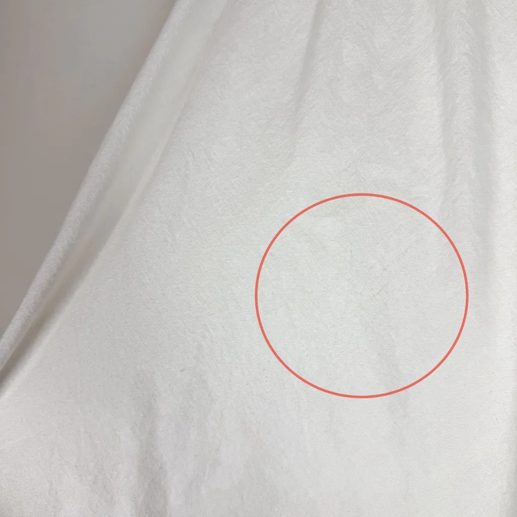 Abercrombie & Fitch Mid Rise Linen-Blend Maxi Skirt White Size Medium Tall - Image 15