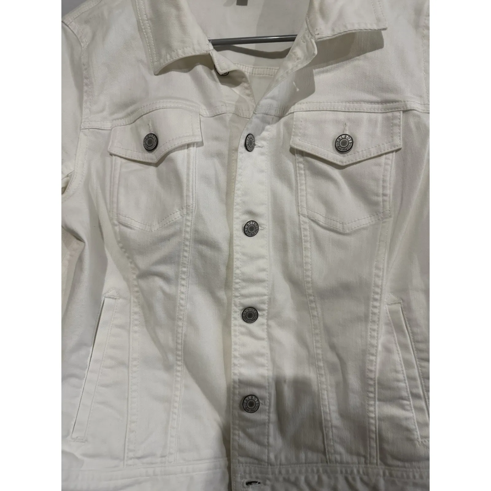 Talbots Women's White Denim Jean Jacket Size M - Image 2
