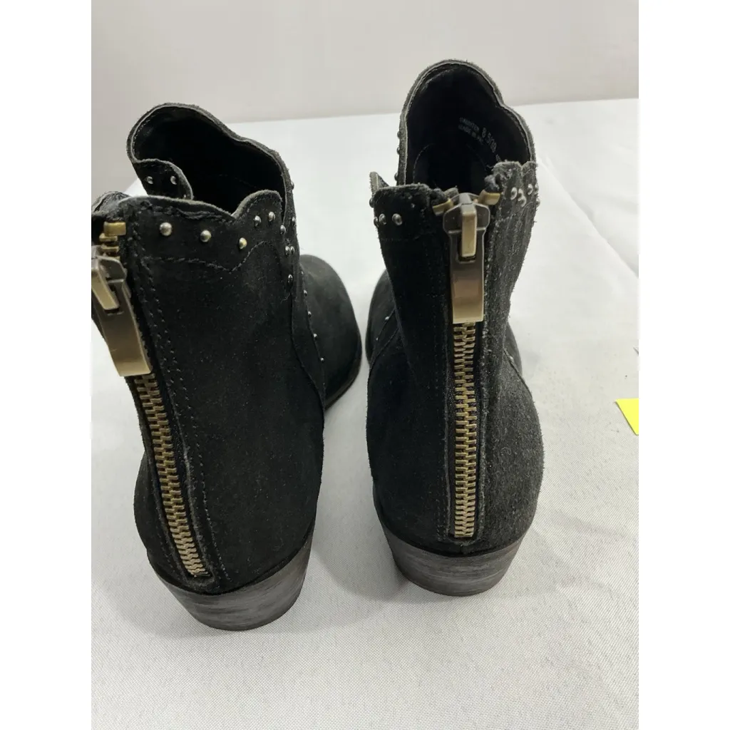 Womans Chinese Laundry Saunter Booties 8.5 Black Studs Back Zip Block Heel - Image 5