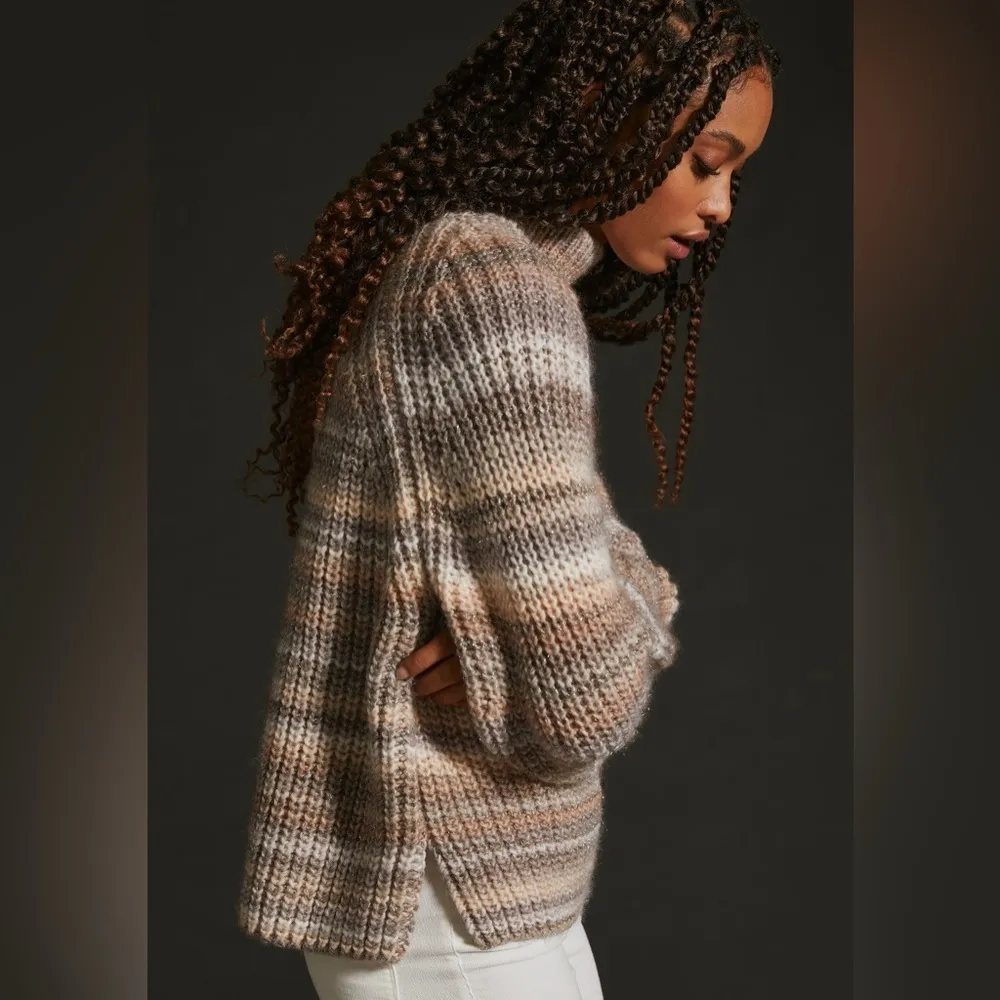 NWT ANTIK BATIK Wool Blend Striped Turtleneck Sweater Medium - Image 42