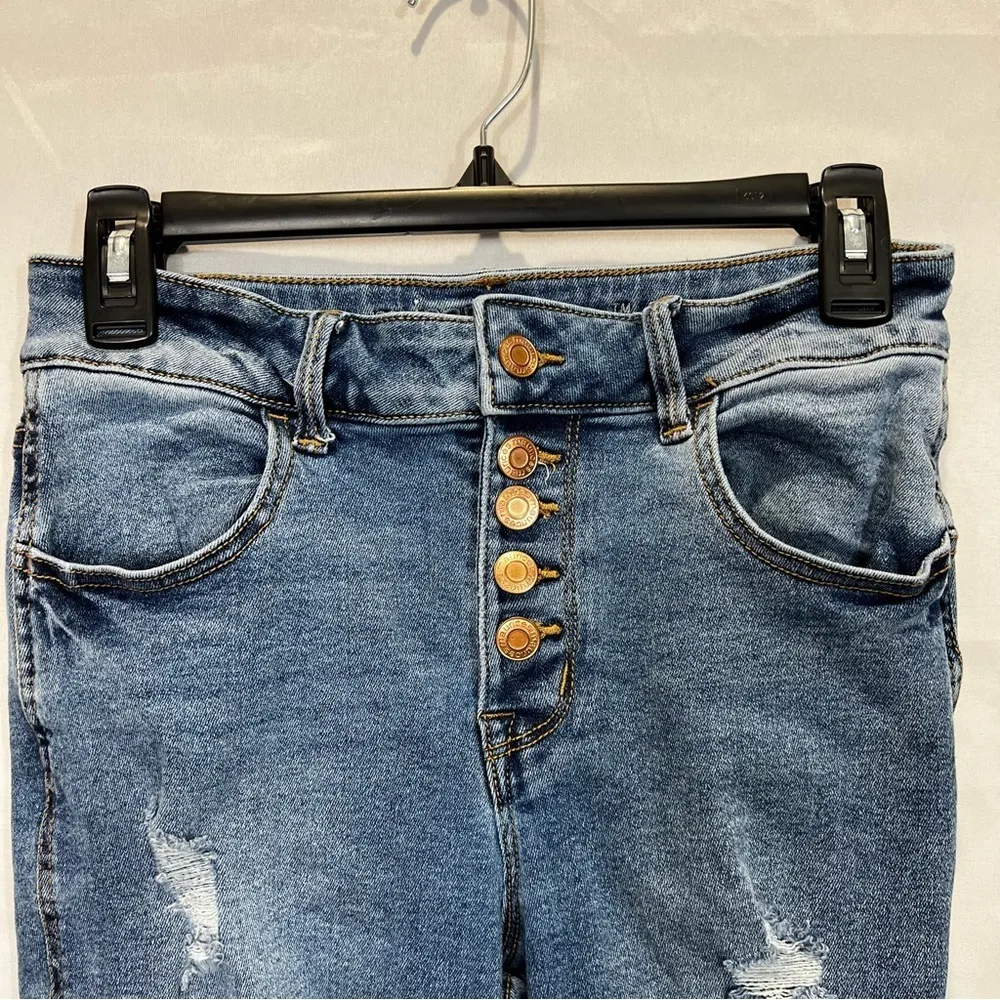 M Jeans By Maurice’s High Rise Ripped Jegging Jeans Size S Distressed Jean - Image 4