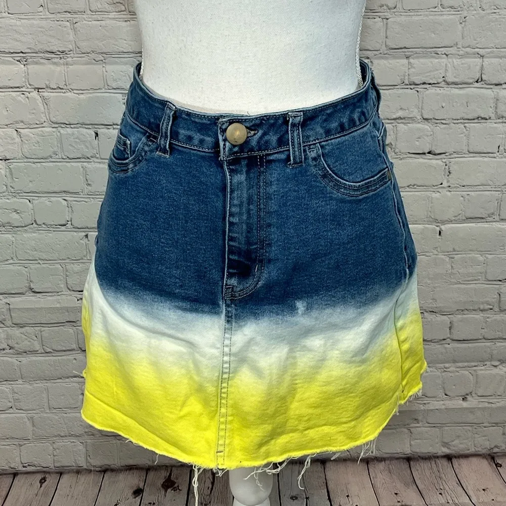 WILD FABLE Dip Dye Jean Skirt - Image 2