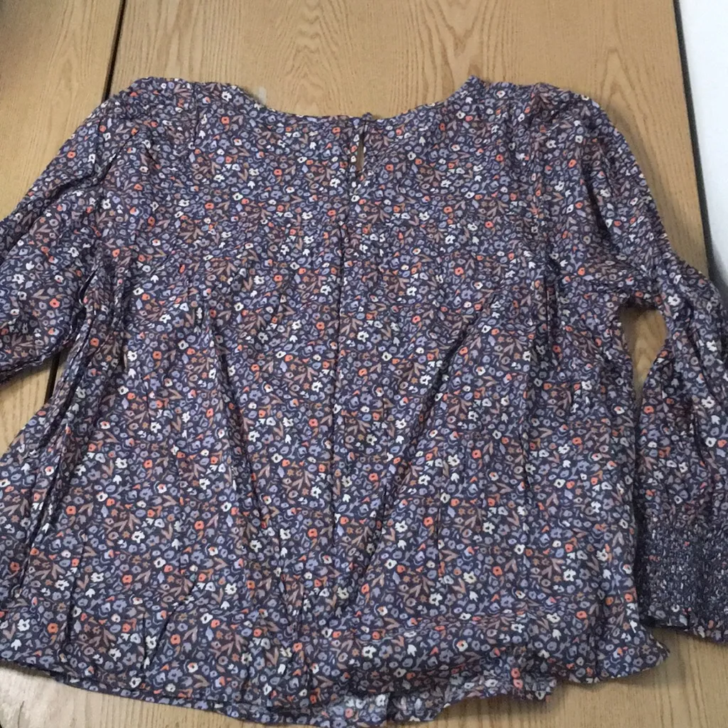 New Womens Universal Thread Stretchy Shirt Long Sleeve Lavender Floral Size XXL - Image 6