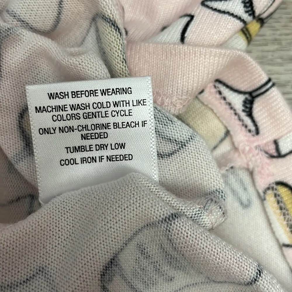 KIKIT Pink & White Graphic Wine Glass Soft Ribbed Pajama Tank Top Size Large - Image 11