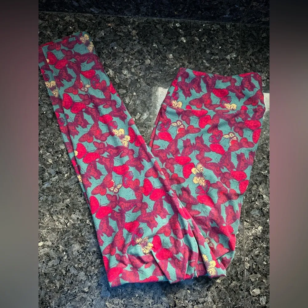LuLaRoe Limited Edition Butterfly Tall & Curvy TC Leggings Plus Size 12 - 18 XL - Image 10