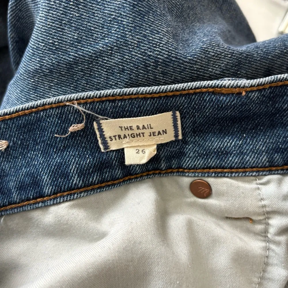 Madewell x Kaihara Denim The Rail Straight Jean Hornbook Wash Blue - Image 5