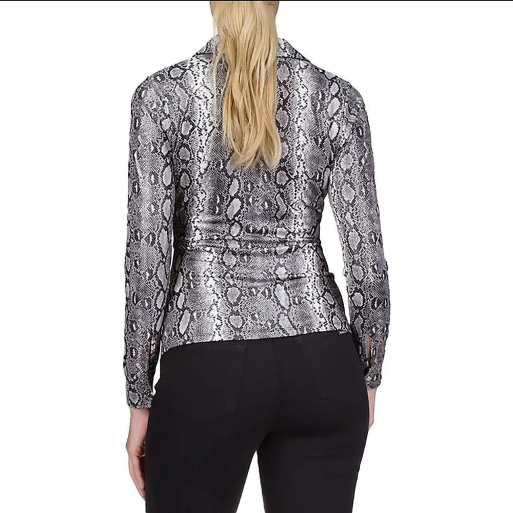 Michael‎ Kors Silver Long Sleeve Fitted Button Down Shirt​ - Image 2