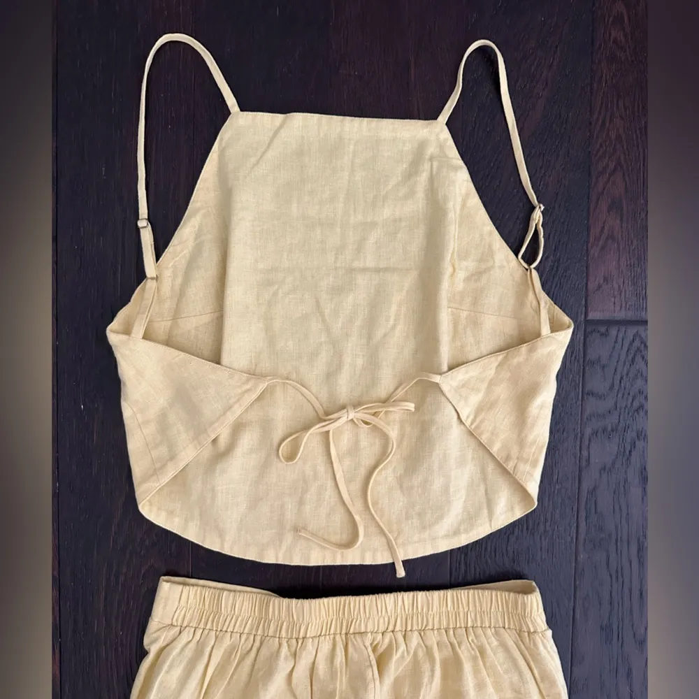 Free People Yellow Pants & Top Set - Image 4