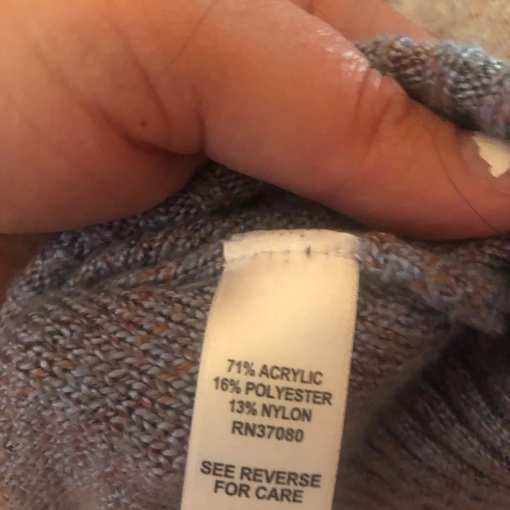 CATO Fashions Brand Purple/Gray Cowl Neck Sweater - Image 6