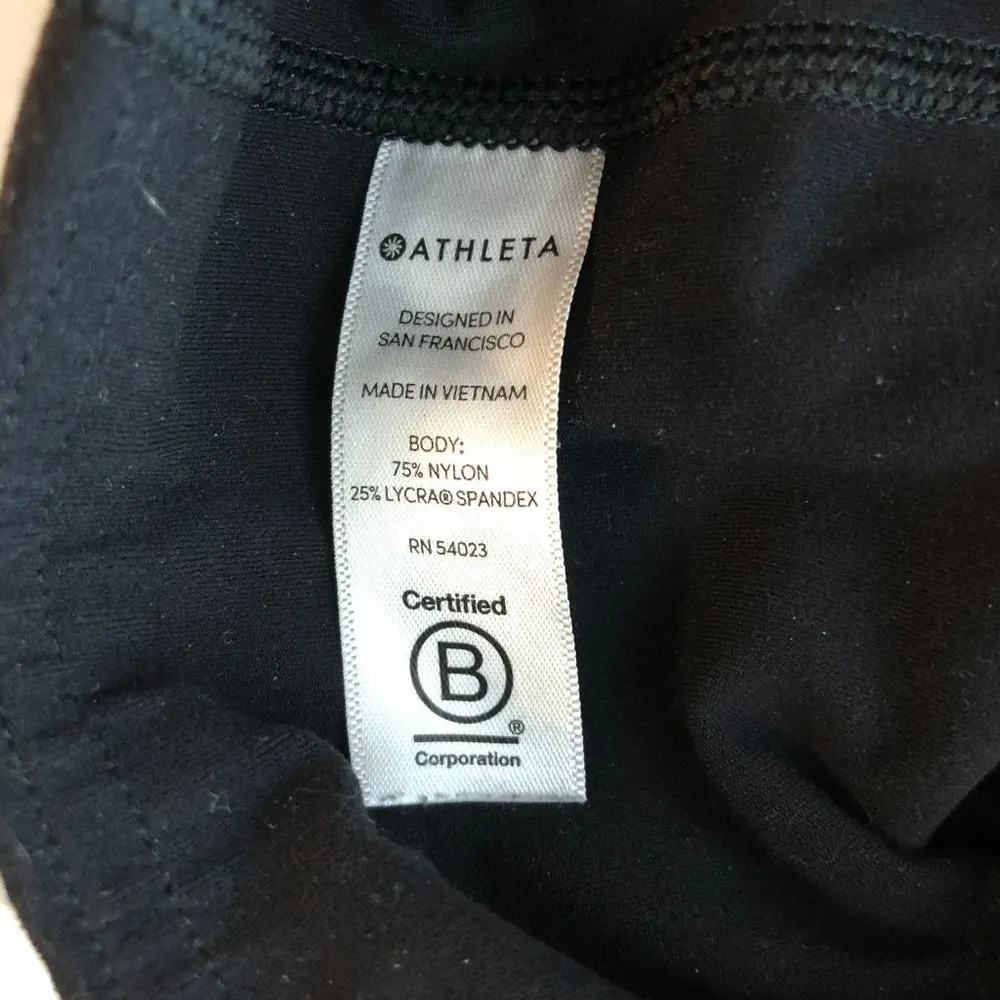 Athleta Womens Leggings Pockets Ankle Crop Athletic Work Out Black XS - Image 4