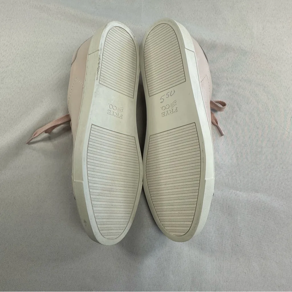 Frye • Sindy Moto Low Top Leather Sneakers Blush Pink Women's Size 9 - Image 7