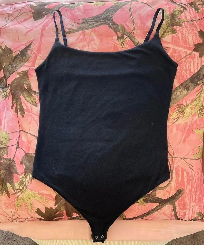 Abercrombie & Fitch cotton soft cami bodysuit black - Image 5