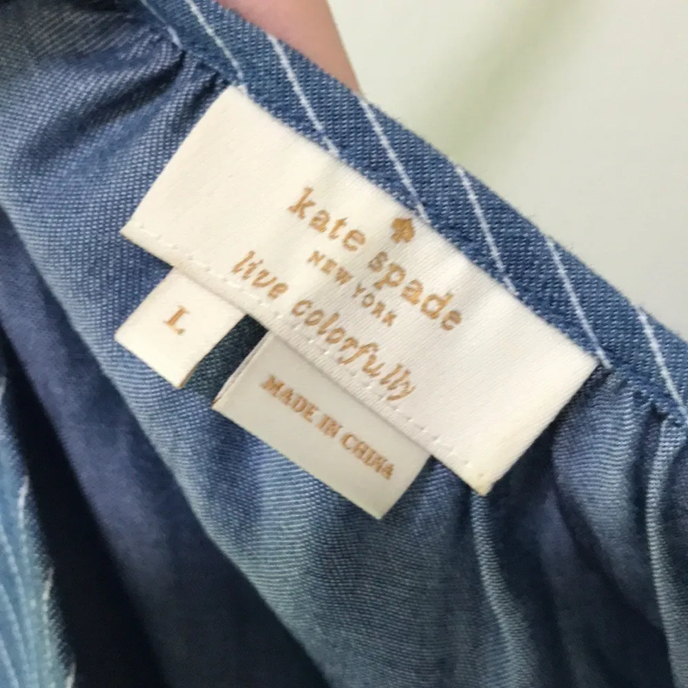 Kate Spade Indigo Railroad Chambray Blue Top - Image 7