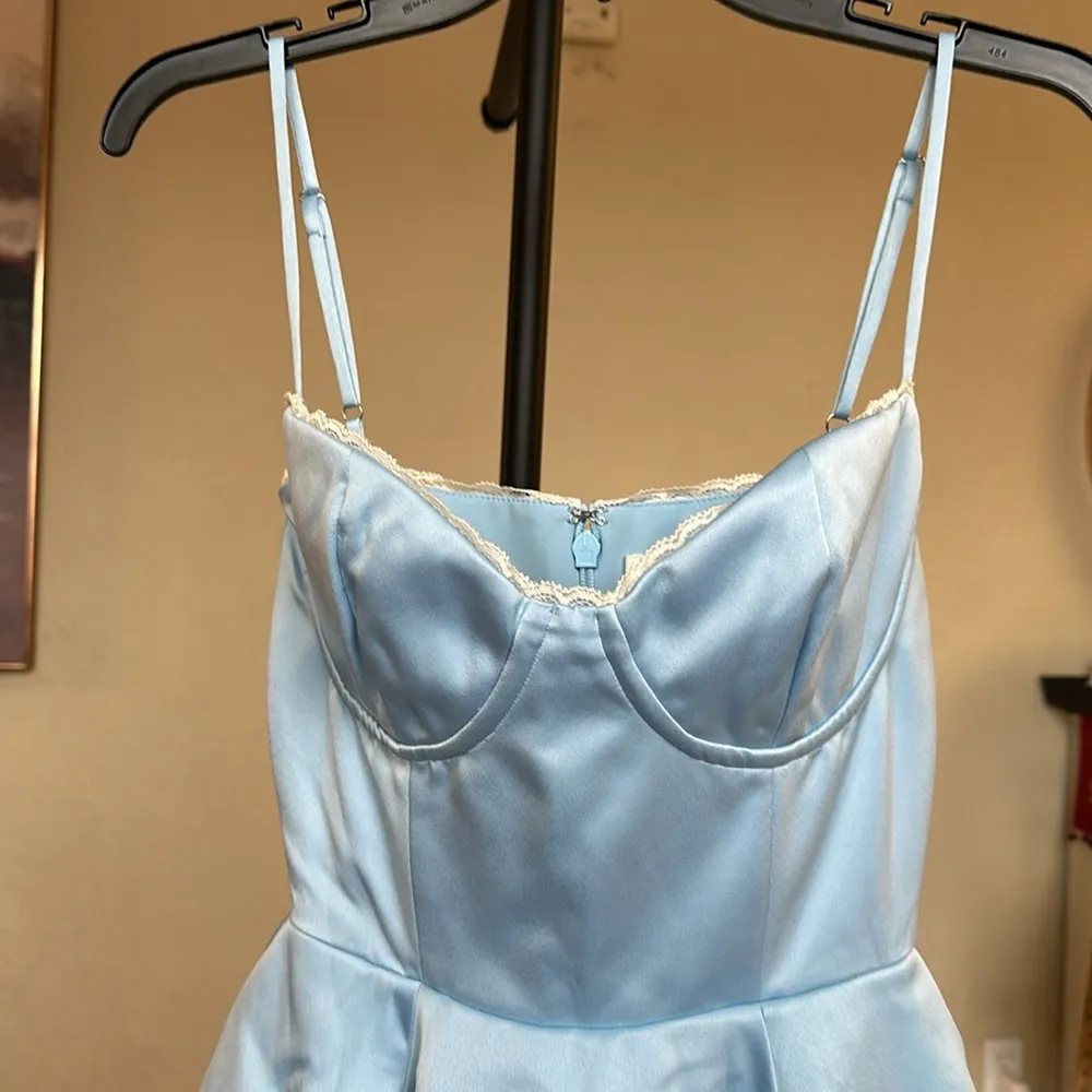 HOUSE OF CB XS D-DD Taller  'Minimoiselle' Cinderella Blue Tulle Mini Dress NWOT - Image 4