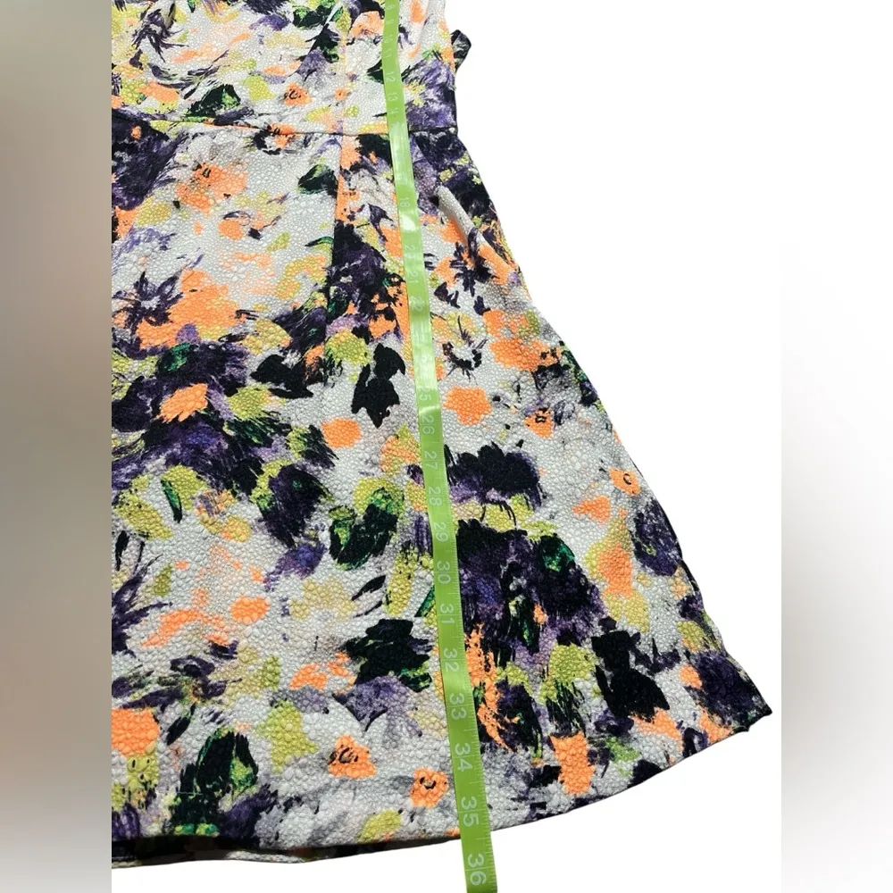 Maeve x Anthropologie Neon Floral Print Fit and Flare Dress Size 10 - Image 5