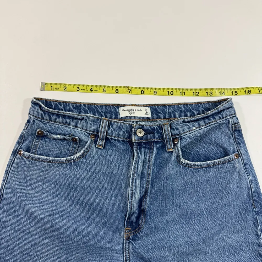 Abercrombie The Loose High Rise Jeans Size 29 8 Short - Image 8