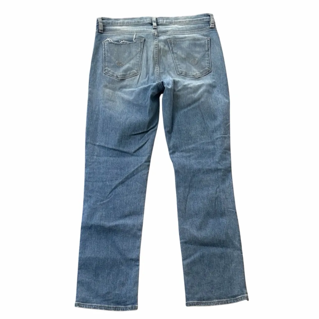 Hudson Nico Ripped Chew Hem Ankle Straight Leg Jeans Size 29 - Image 2