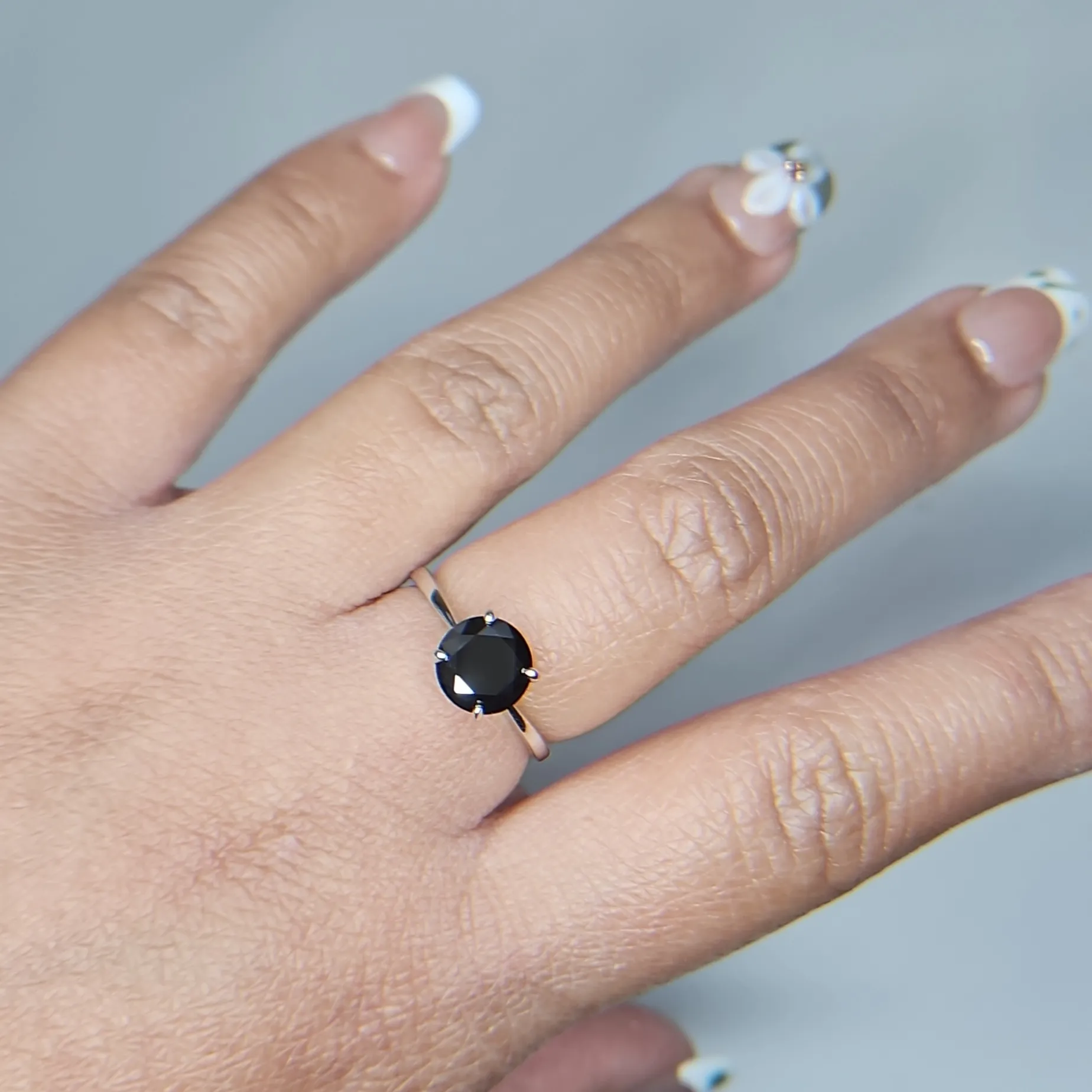 2ct Black Moissanite Ring - Image 9