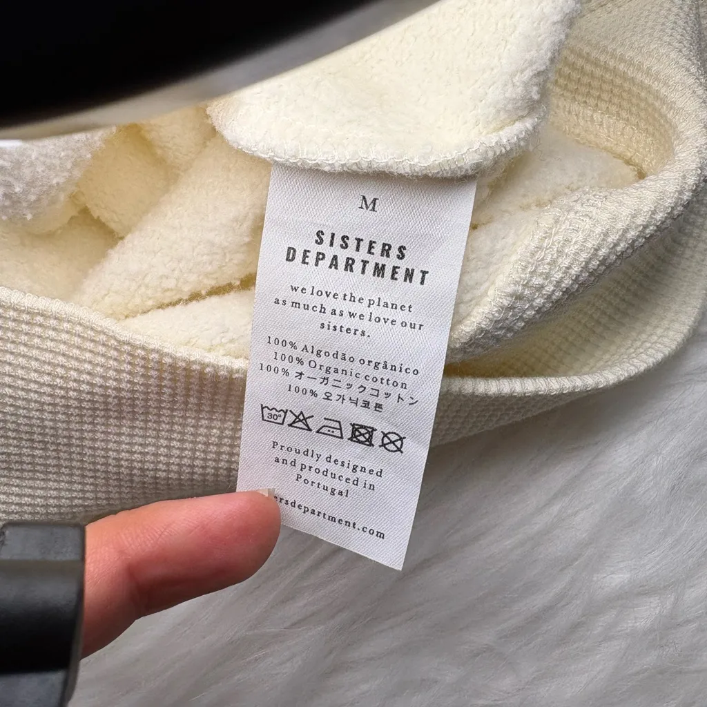 Sisters Department Peace & Love Cream Muscle Tee Size M Size M - Image 4