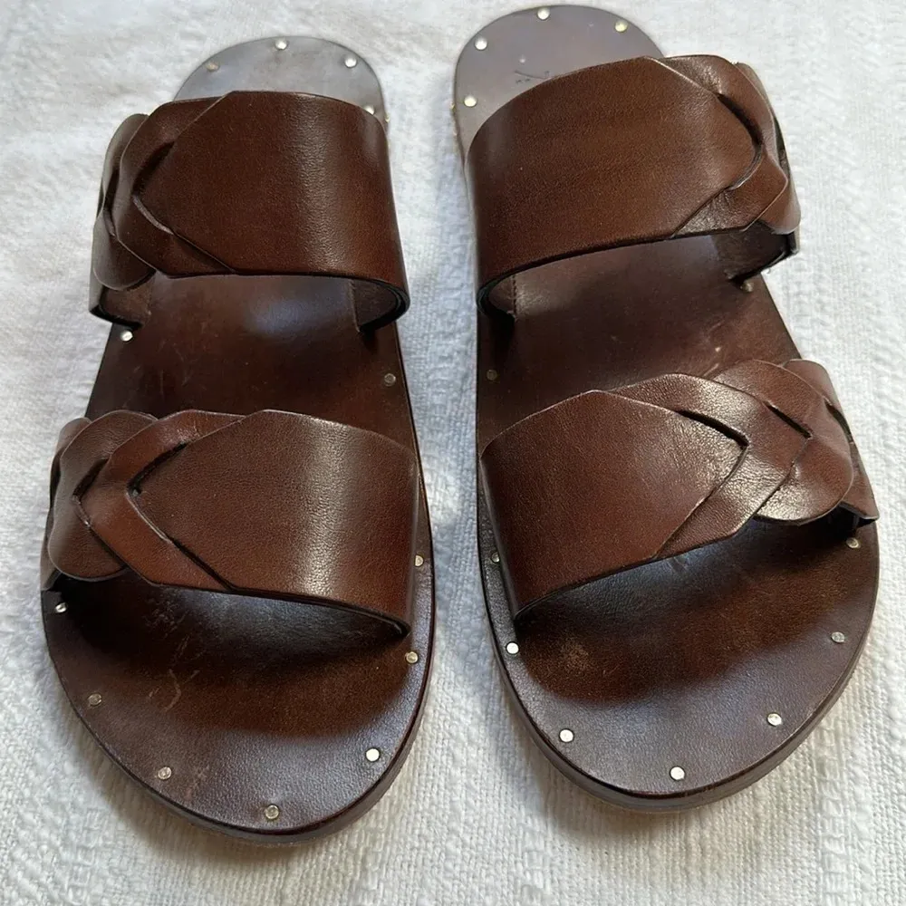 beek DARTER Chocolate Sandals, Size 7, EUC Brown - Image 5