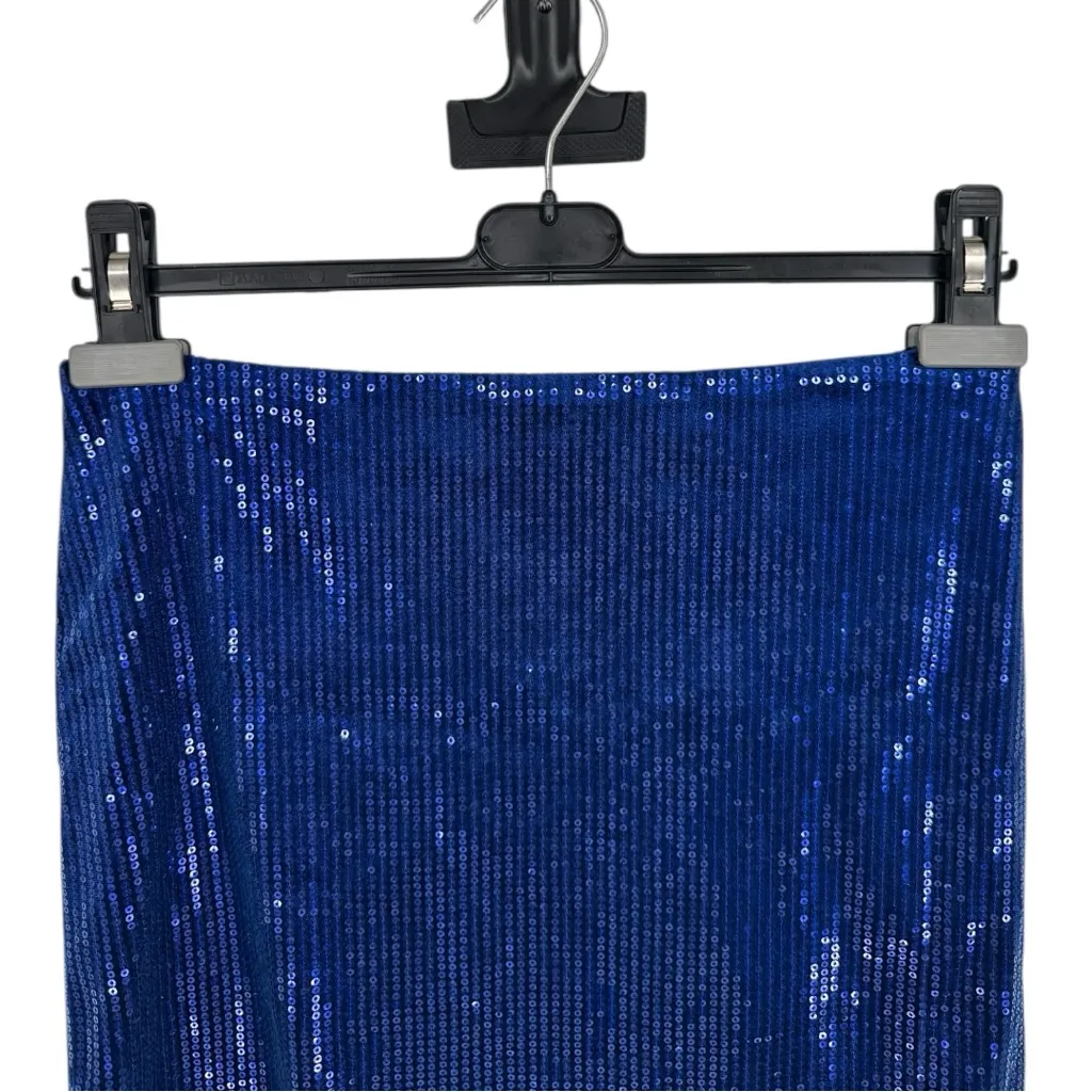 Blue Blush Blue Sequin Mini Skirt size Medium M NWT NYE Party Lined - Image 2