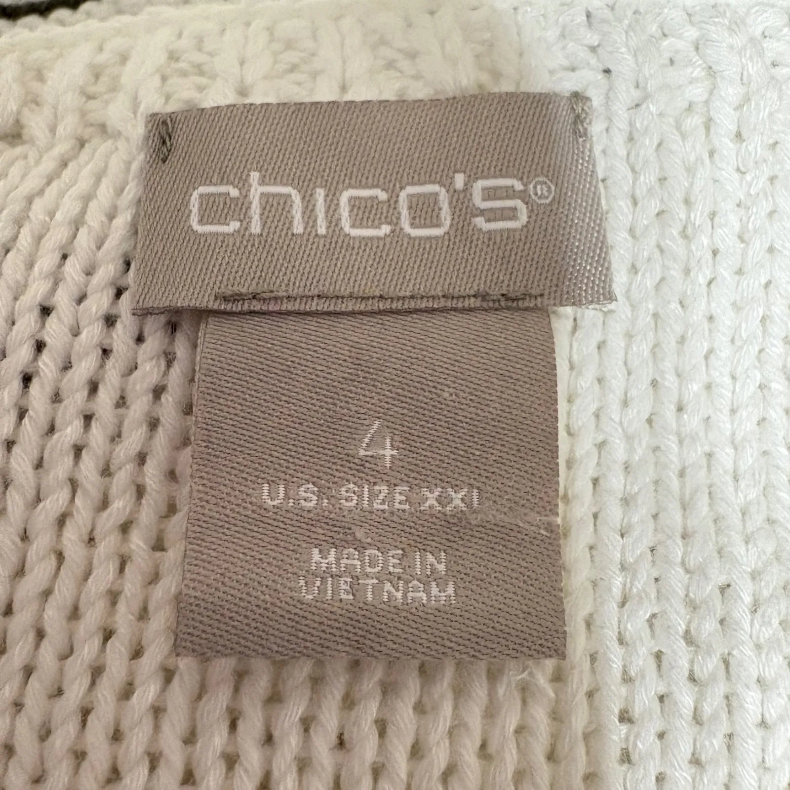 Chicos 4 Womens Sweater 2X Stripe Boatneck Textured Knit Coastal Beachy Indie - Image 5