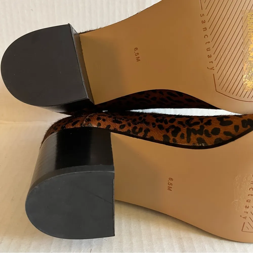Sanctuary Revel Booties Calf Hair Leopard Print Western Block Heel Sz 6.5 NWOT - Image 11