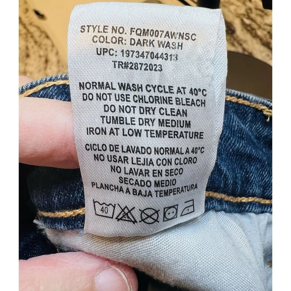 French Connection Essentials Women's High Rise Straight Jeans Dark Wash Size 14 Blue - Image 7