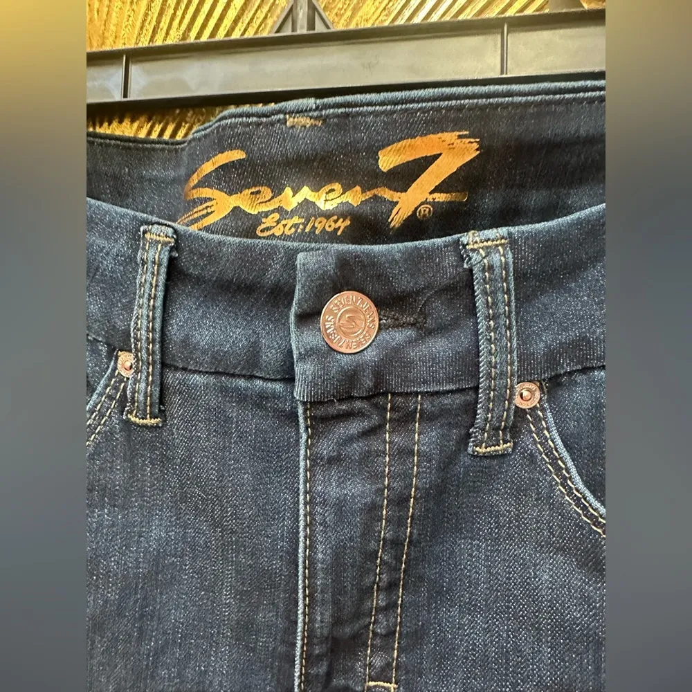 New Seven 7 Ladies Tummyless High Rise Skinny Jean Size 10 McKay Dark Wash - Image 2
