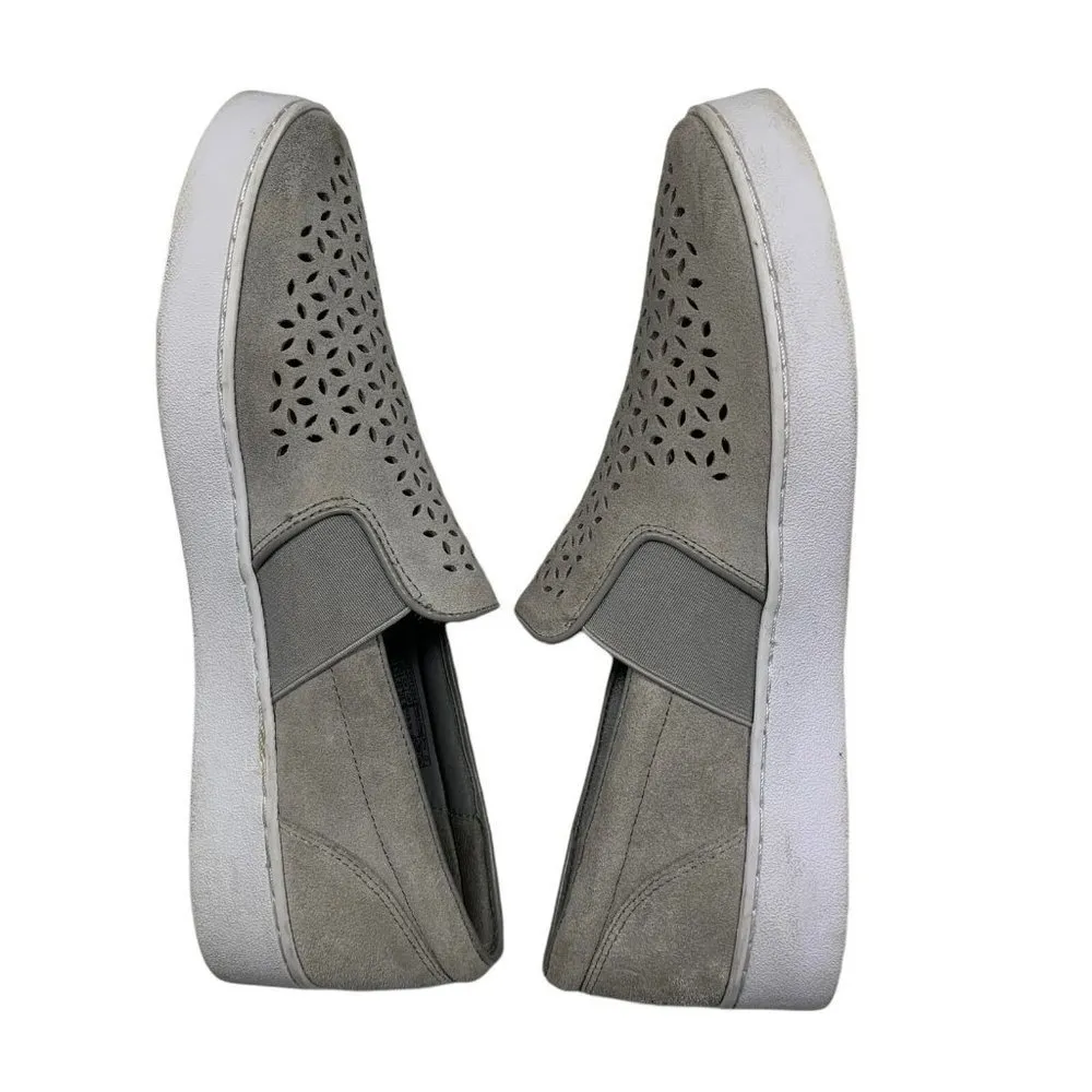 Vionic KANI Gray Laser Cut Suede Slip-On Shoes Sneakers Size 8.5 - Image 8