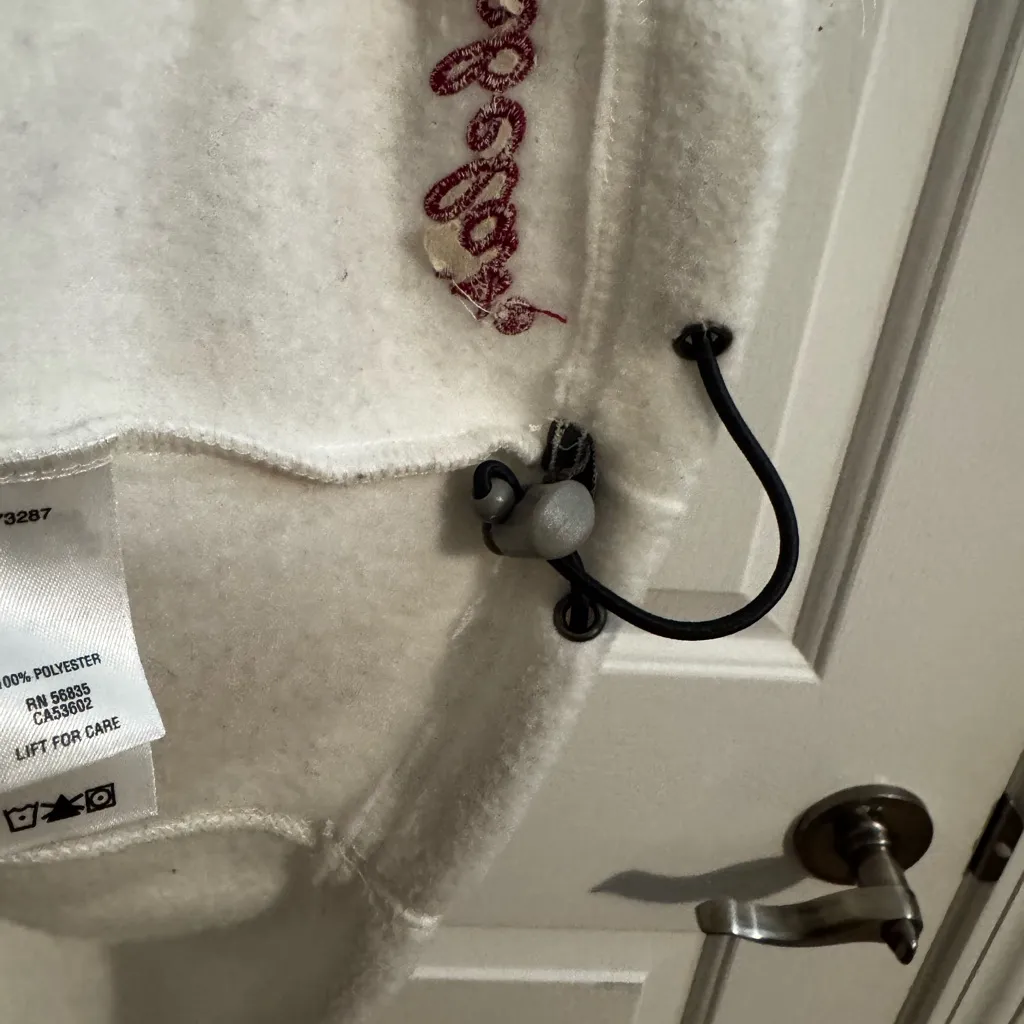 Cabela's Women's Snake River Fleece Vest White Grey Zip Pockets Size Medium - Image 6