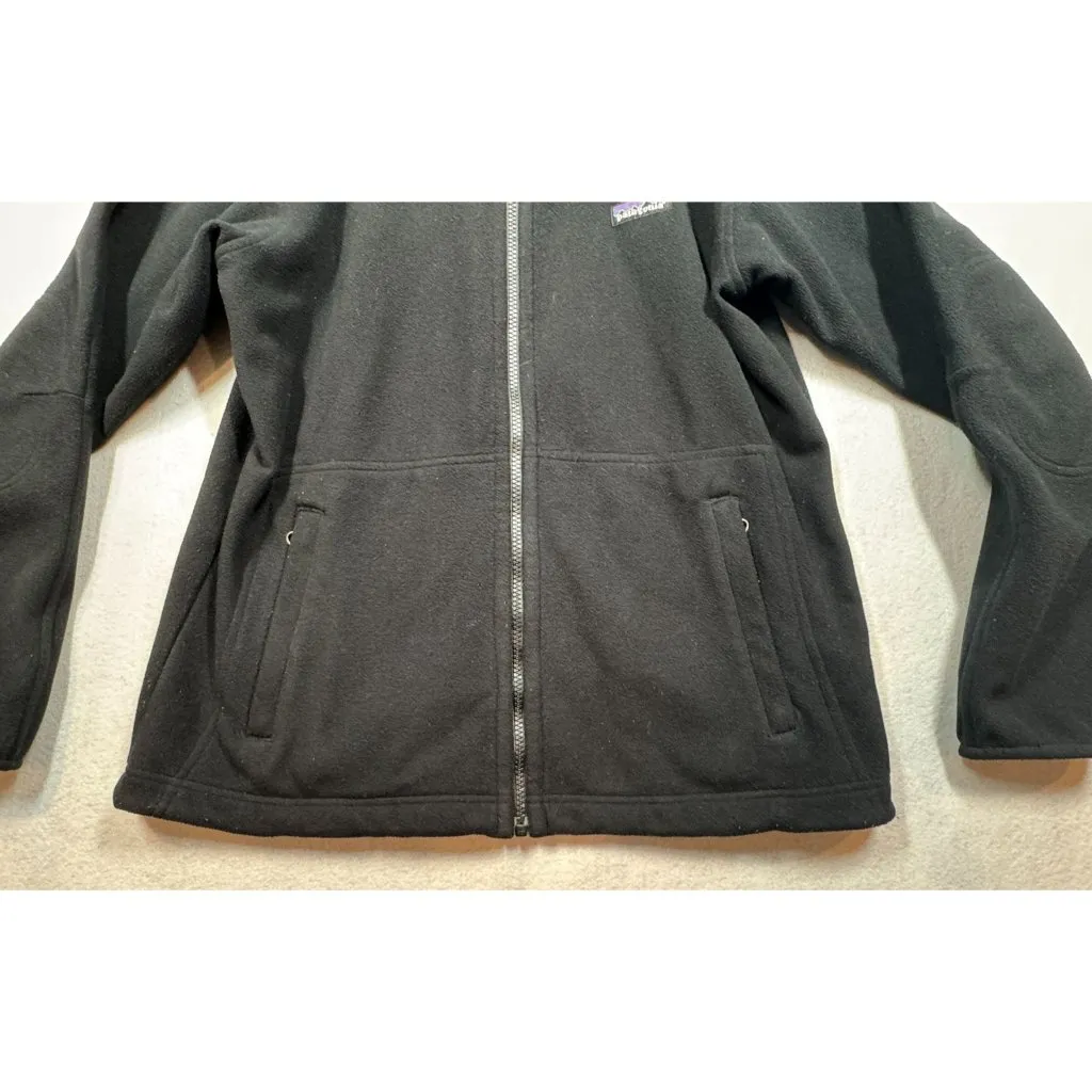 Patagonia Synchilla Windproof Jacket 25341 Black Full Zip Womens Small S Vtg Y2K - Image 4