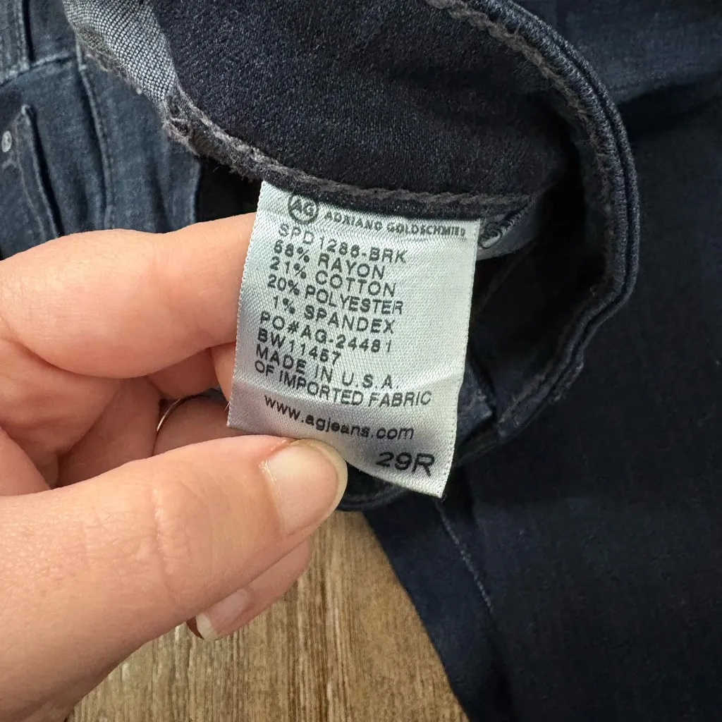 Adriana Goldschmied The Stevie Slim Straight Denim Blue Jeans 29R Classic Basic - Image 9