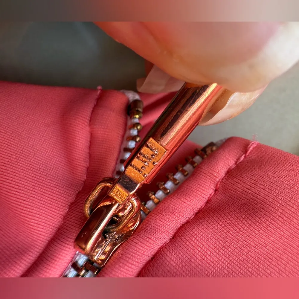 Juicy Couture Orange One Piece Swimsuit - Size L Tie Zipper Comfy Beach Summer - Image 7