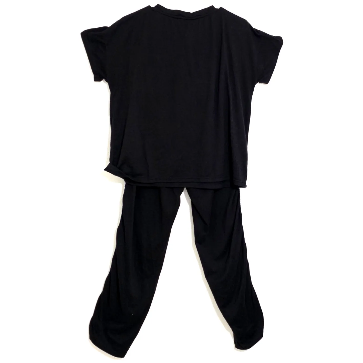 Juicy Couture Sleepwear Glitter Logo Tape Pajama Lounge 2Pc Set Black Large - Image 2