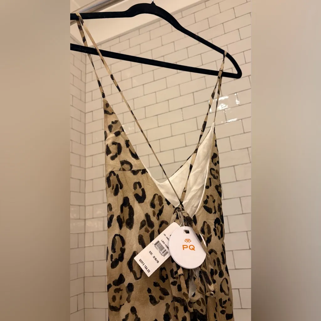 PQ Swim Leopard Print Midi Dress Tan - Image 8