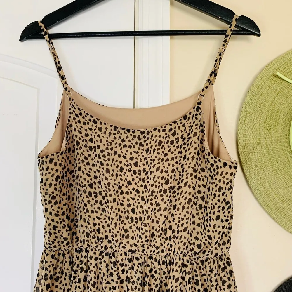 Forever 21 Leopard Animal Print Fit & Flare Sundress Mini Dress | Size: M - Image 8