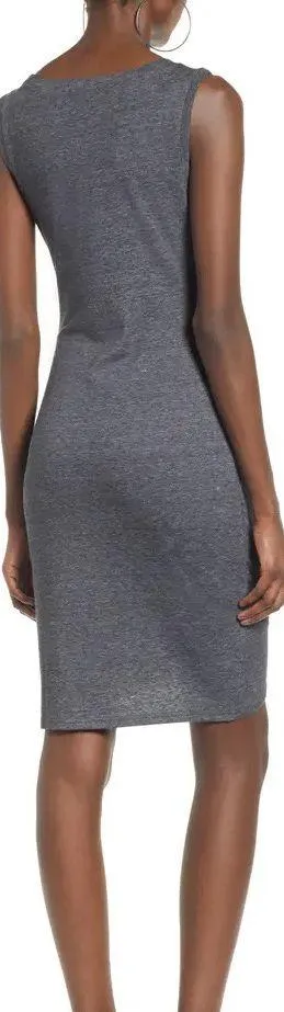 Gray Ruched Body Con Dress - Image 2
