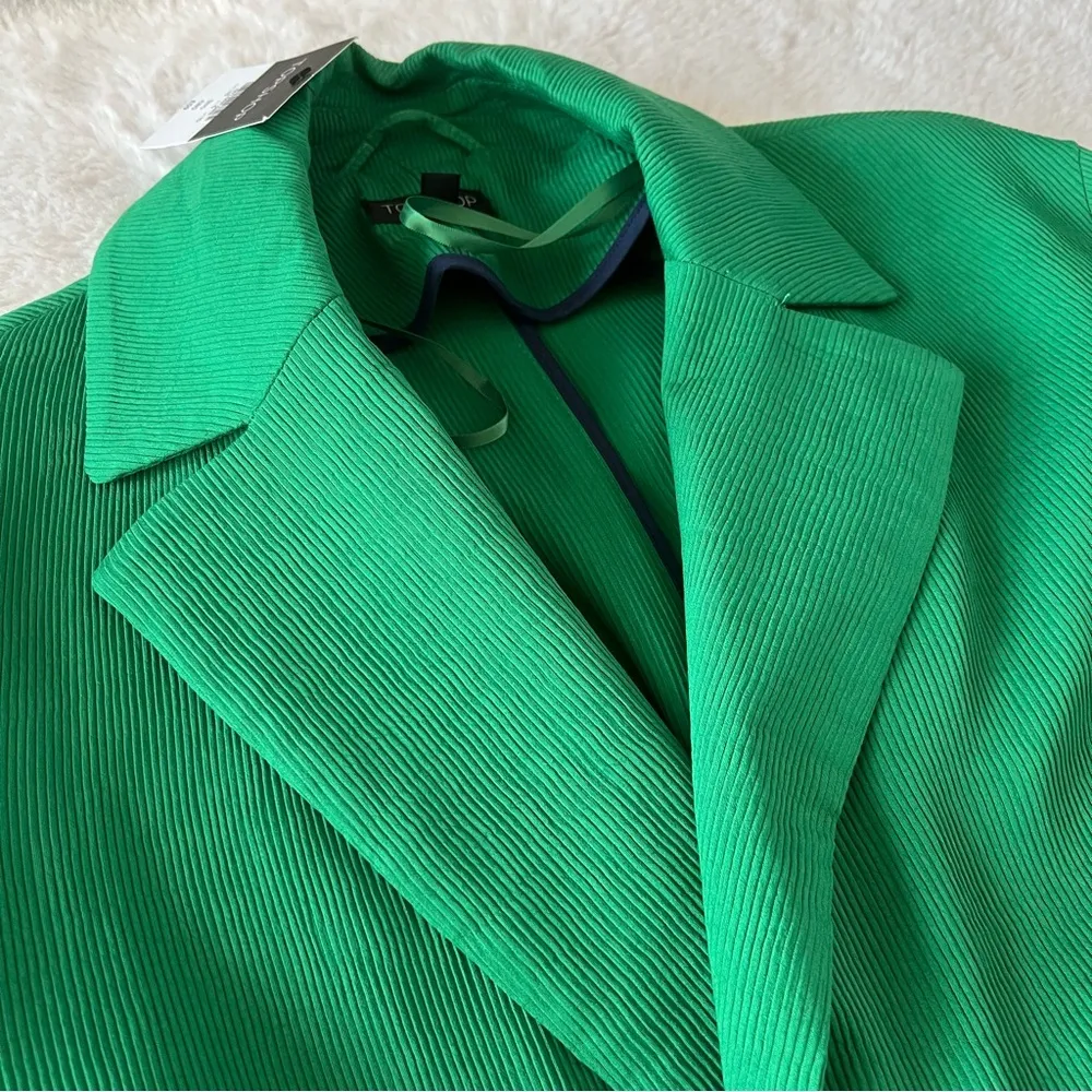 Topshop Long Green Trench Coat - Image 7